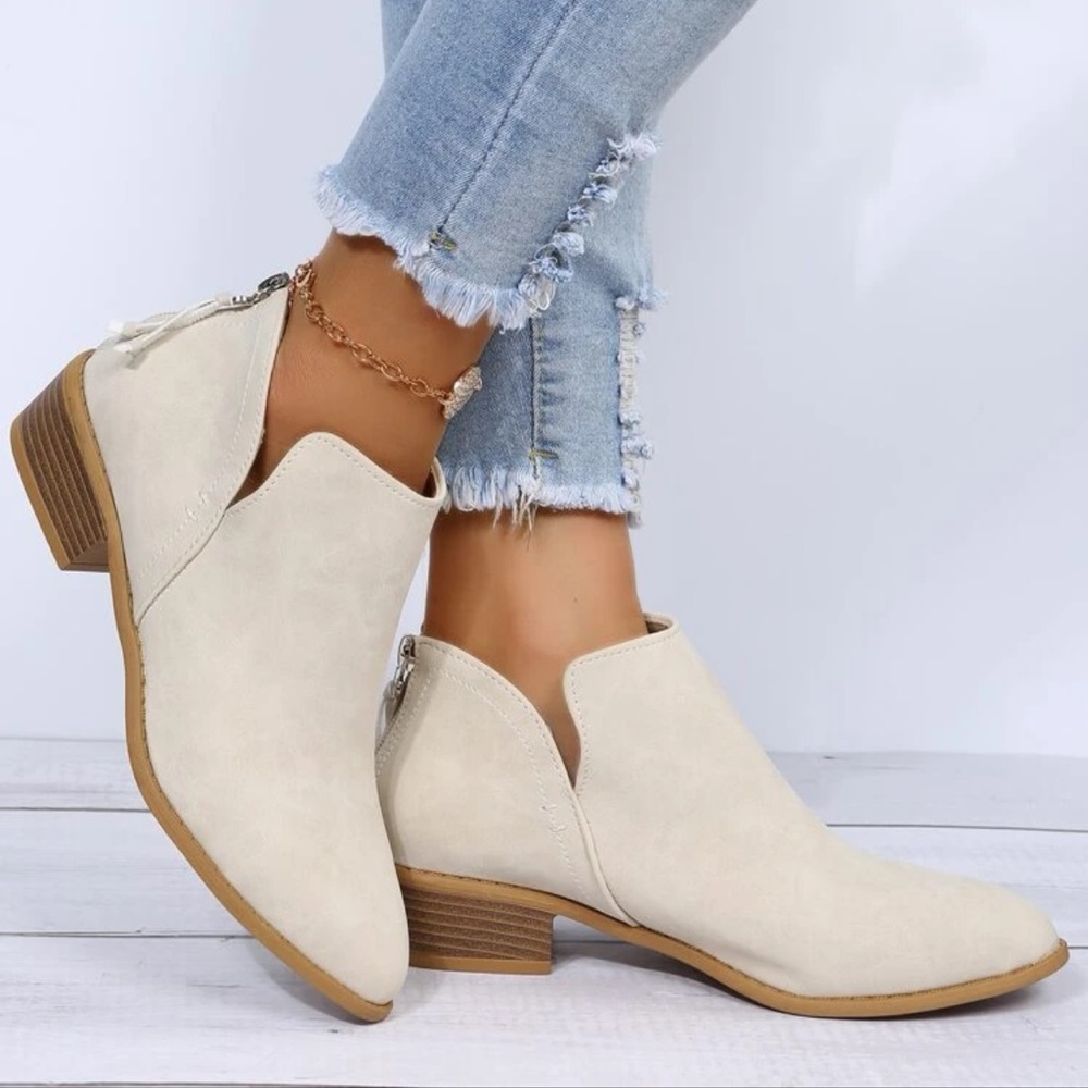 Beige Booties